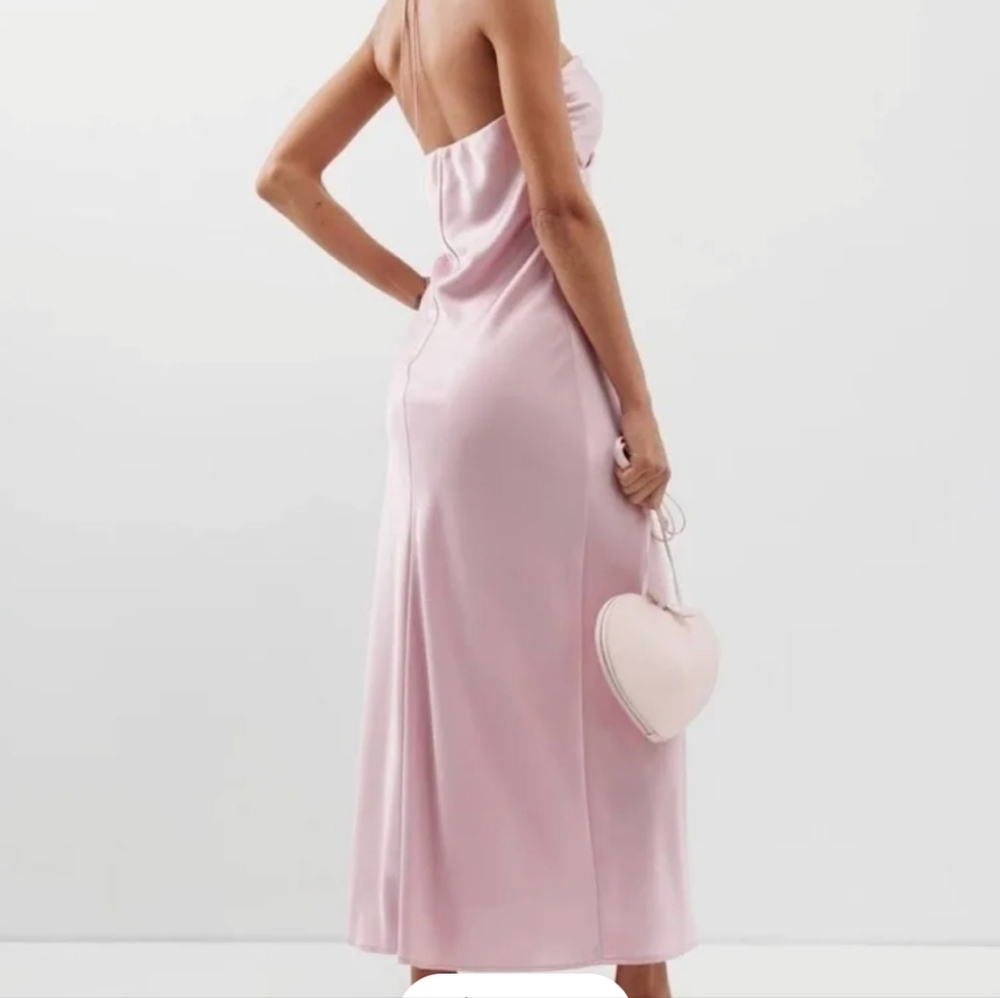 Reformation Valora Satin Maxi | Babygirl pink
